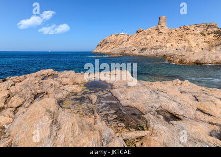 L'Ile Rousse, Balagne, Corse, France Banque D'Images