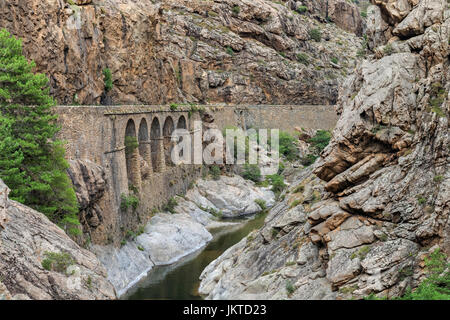 Scala di Santa Regina, Golo, Calacuccia, Corse, France Banque D'Images