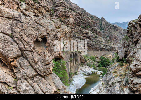Scala di Santa Regina, Golo, Calacuccia, Corse, France Banque D'Images