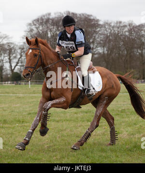 Rosie Thomas Riding Barrys Best, Burnham Market Horse Trials avril 2012 Banque D'Images