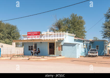 KALKRAND, NAMIBIE - Juin 14, 2017 : un supermarché et vente à emporter à Kalkrand, village de la B1-route entre Mariental et Rehoboth Banque D'Images