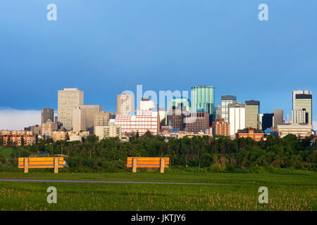 Matin panorama de Edmonton. Edmonton, Alberta, Canada. Banque D'Images