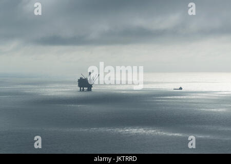 Plate-forme pétrolière Brae Alpha en mer du Nord Banque D'Images