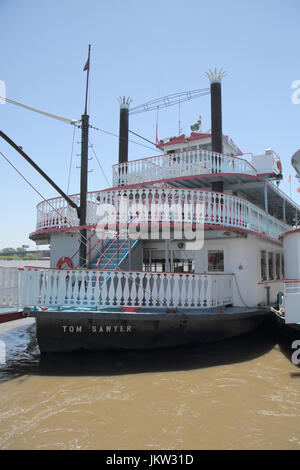 St louis bateaux sur le fleuve Mississippi au Missouri Banque D'Images