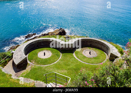 Château St Catherines dans Readymoney près de Fowey date de plusieurs siècles et a été utilisé comme un vieux de la défense de la mer et regarder dehors pour le canton autour d'elle. Banque D'Images