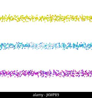 Texte modèle de point chaotique sans ligne de séparation design set - éléments de conception de scénario à partir de cercles colorés Illustration de Vecteur