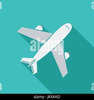 L'icône de l'aéroport. Télévision avec l'icône des vecteur long shadow pour applications web et mobiles. Il peut être utilisé comme logo -, le pictogramme, icône, infographie elemen Illustration de Vecteur