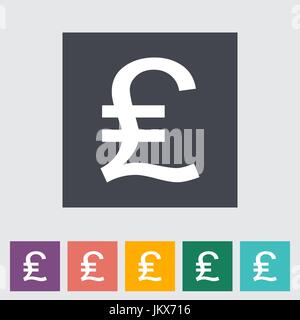 Livre sterling télévision icône. Illustration de Vecteur