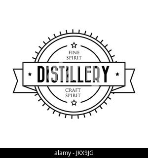 Distillerie vintage stamp vector logo Illustration de Vecteur