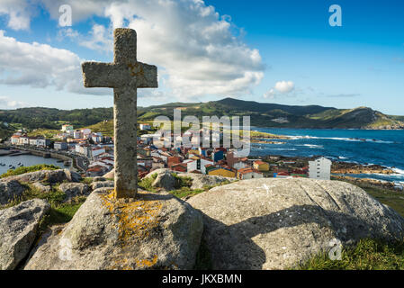 Muxia, Galice, Espagne, Europe. Camino de Santiago. Banque D'Images