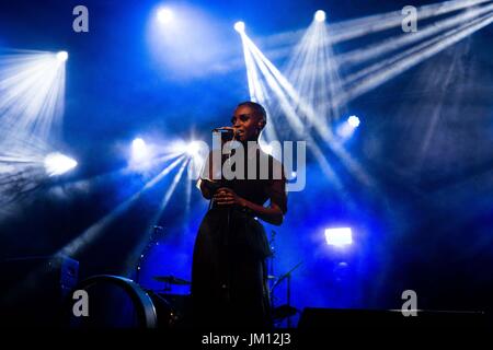 Skye Edwards de la bande électronique anglaise Morcheeba en photo sur scène comme ils font à Circolo Magnolia Segrate dans Milan, Italie (photo de Roberto Finizio / Pacific Press) Banque D'Images