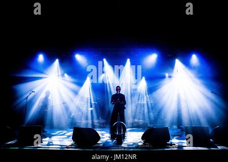 Le groupe électronique anglais Morcheeba en photo sur scène comme ils font à Circolo Magnolia Segrate dans Milan, Italie (photo de Roberto Finizio / Pacific Press) Banque D'Images