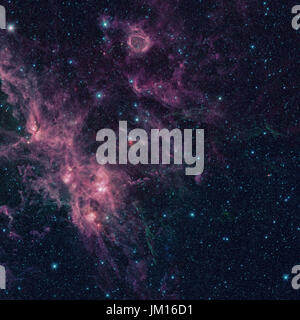 La naissance et la mort des étoiles. Cette région contient des portions de ce qui est connu comme le W3 et W5 Régions d'étoiles en formation. Image couleurs retouchées. Elements Banque D'Images