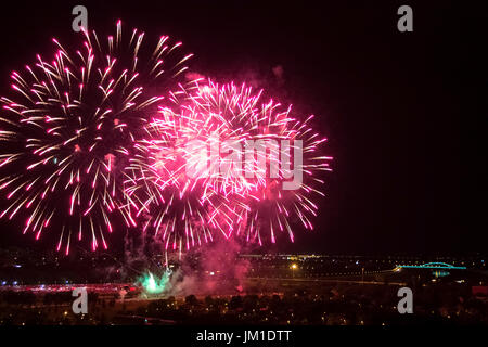 Festival de feux d'artifice à Zagreb qui dure pendant trois jours Banque D'Images