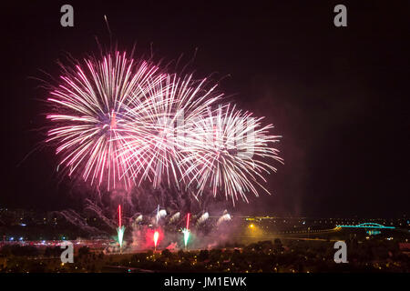 Festival de feux d'artifice à Zagreb qui dure pendant trois jours Banque D'Images