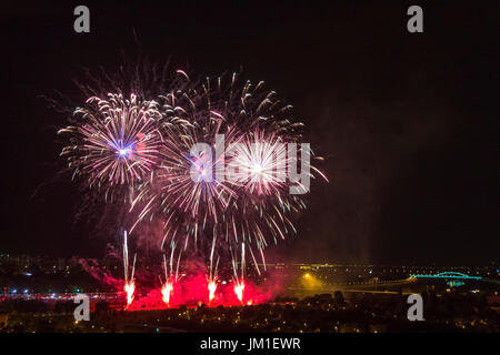 Festival de feux d'artifice à Zagreb qui dure pendant trois jours Banque D'Images