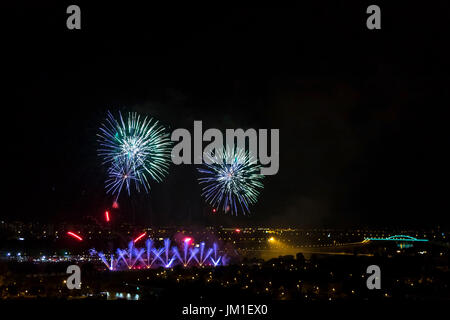 Festival de feux d'artifice à Zagreb qui dure pendant trois jours Banque D'Images