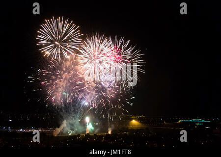 Festival de feux d'artifice à Zagreb qui dure pendant trois jours Banque D'Images