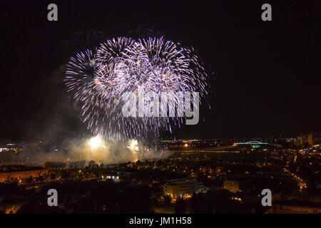 Festival de feux d'artifice à Zagreb qui dure pendant trois jours Banque D'Images