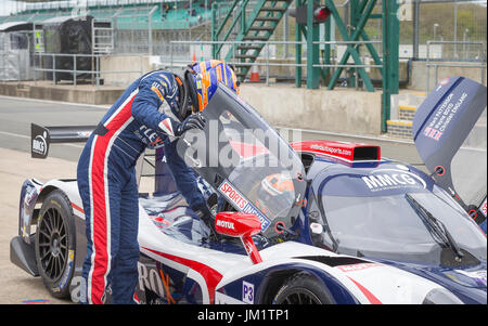 Changement de conducteur 7 au circuit Silverstone, Angleterre Banque D'Images