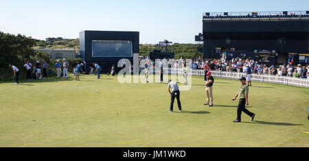 Le green au Royal Birkdale Banque D'Images