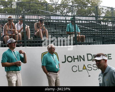 Oqasmieh, Iowa, États-Unis. 12 juillet, 2017. Tés d'abord au John Deere Classic Pro-Am en Illinois, Chikar mercredi 12 juillet 2017. Crédit : Jeff Cook.Quad-City Times/Quad-City Times/ZUMA/Alamy Fil Live News Banque D'Images