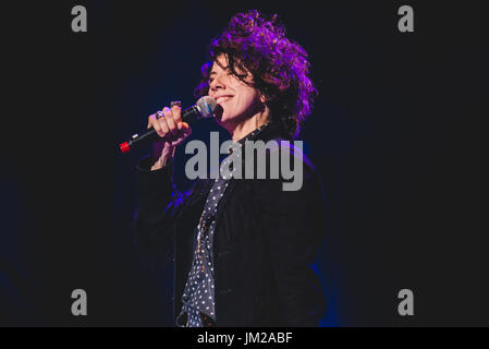 Le chanteur et auteur-compositeur LP live sur la scène du Festival 2017 Gruvillage à Grugliasco, près de Turin (Torino) Photo : Alessandro Bosio Banque D'Images