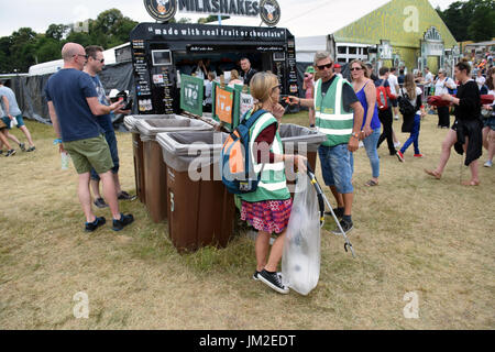 Festival Latitude 2017, Henham Park, Suffolk, UK. Le recyclage tri Banque D'Images