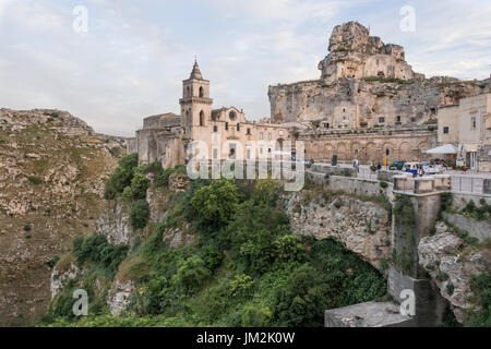 Chiesa di San Pietro le Dodici Lune, Matera, Italie. Initialement construit au 13ème siècle, d'importants changements dans la 17e siècle. Matera est ville Patrimoine Banque D'Images