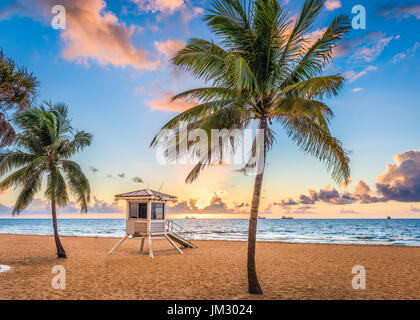 Fort Lauderdale, Floride, USA sur la plage. Banque D'Images