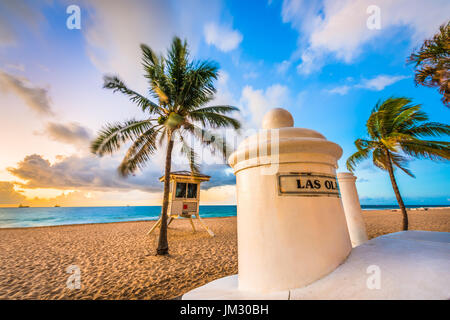 Fort Lauderdale, Floride, USA sur la plage. Banque D'Images