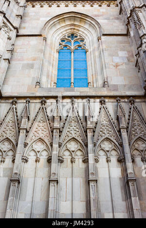 Détails de la cathédrale de la Sainte Croix et Sainte Eulalie. Banque D'Images