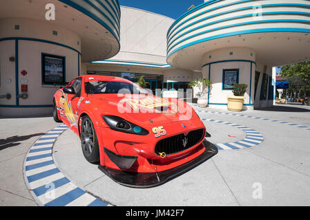 Maserati classic voiture garée au cinéma pendant la célébration (Floride) Salon de voitures. Banque D'Images