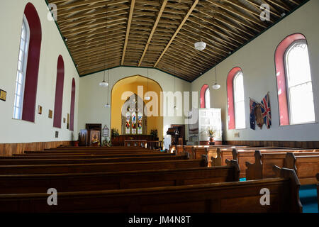 Intérieur de l'Église anglicane au village historique de Richmond en Tasmanie, Australie Banque D'Images