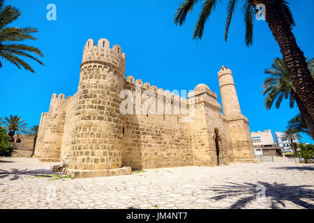 Vue de l'ancienne forteresse à Sousse. La Tunisie, l'Afrique du Nord Banque D'Images