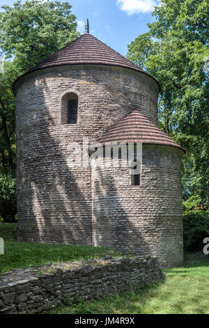 La rotonde romane sur la colline du Château, Cieszyn, Pologne Banque D'Images