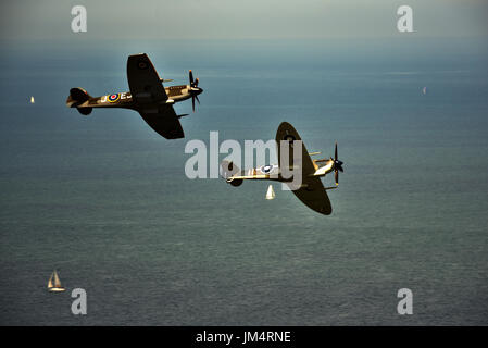 Spitfire et Seafire - Bray Air Show - Juillet 2017 - Irlande Banque D'Images