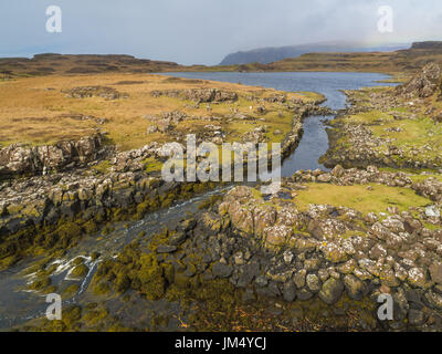 Les restes d'un Viking Boatyard et Canal, Ecosse Banque D'Images