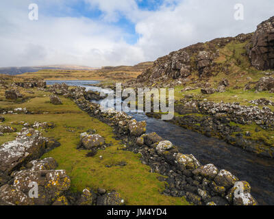 Les restes d'un Viking Boatyard et Canal, Ecosse Banque D'Images