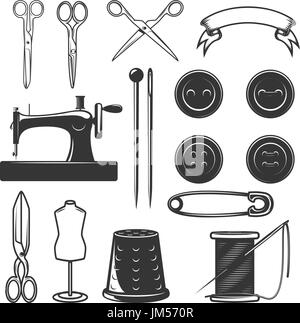 Ensemble d'outils sur mesure et des éléments de conception. Éléments de conception pour le label, logo, emblème, signe, marque de marque. Vector illustration Illustration de Vecteur