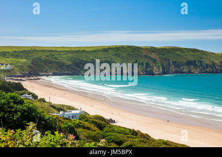Putsborough Sands vue vers de Woolacombe Warren Devon, Angleterre Angleterre Europe Banque D'Images