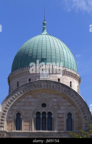 Grande Synagogue de Florence dans le centre historique de la ville, le cuivre vert coupole, Florence, Italie Banque D'Images