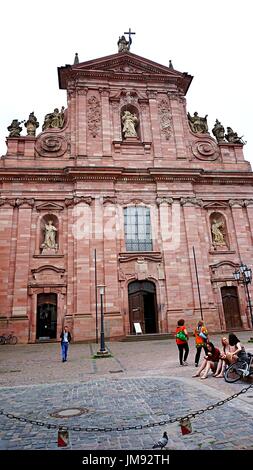 Église des Jésuites dans la vieille ville de Heidelberg, Allemagne Banque D'Images