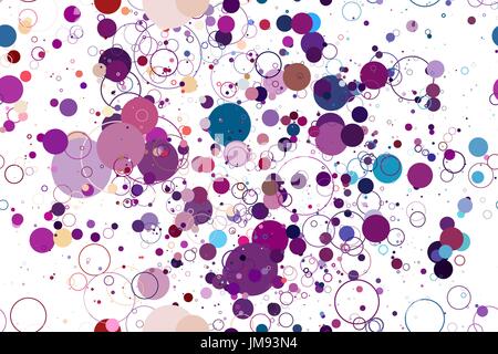 Cercle de couleur transparente transparente motif. modèle de cercles colorés sur fond blanc Illustration de Vecteur