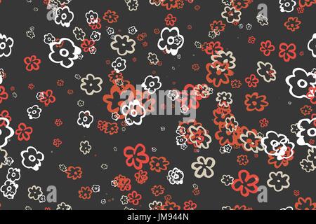 Seamless pattern vintage. Eps 10. motif transparente de fleurs dans un style rétro Illustration de Vecteur