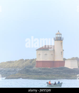 Phare de coquille River Bandon, Oregon Banque D'Images