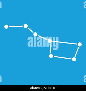 La constellation du Grand Ours blanc icône Illustration de Vecteur