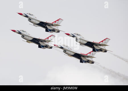 Les Thunderbirds de l'USAF à l'équipe de voltige riat 2017 à Fairford, uk Banque D'Images