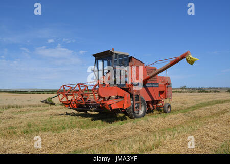 Deutz Fahr M1102 combine Harvester Banque D'Images