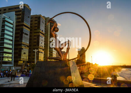 Statue d'Iracema. Célèbre monument à Fortaleza, Ceara, Brésil Banque D'Images